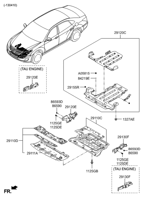 2015 Hyundai Equus Under Cover Diagram 1