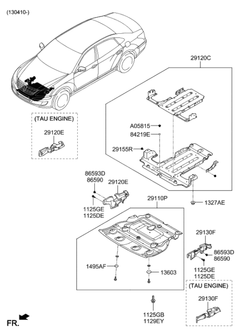 2015 Hyundai Equus Under Cover Diagram 2