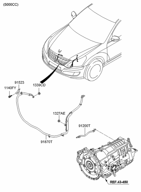 2014 Hyundai Equus Wiring Assembly-ALTERNATOR Extension Diagram for 91873-3N520