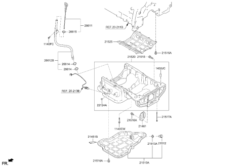 2021 Hyundai Palisade Belt Cover & Oil Pan Diagram 2