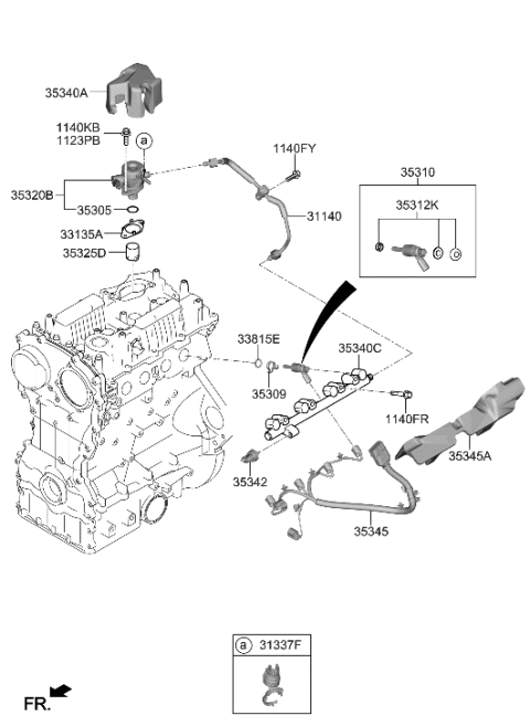 2021 Hyundai Genesis G70 Foam-Pump Diagram for 35346-2GTA0