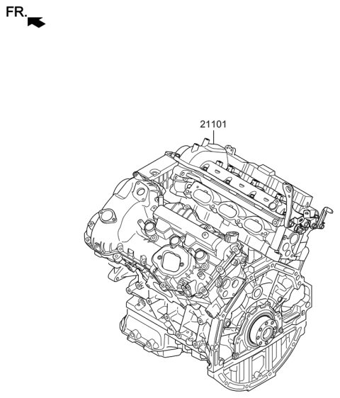 2020 Hyundai Genesis G70 Engine Assembly-Sub Diagram for 143G1-3LA0B