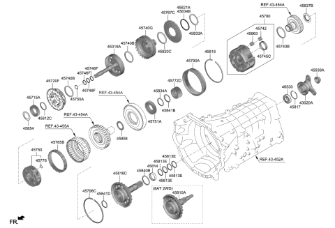 2019 Hyundai Genesis G70 Nut Diagram for 45824-4F000