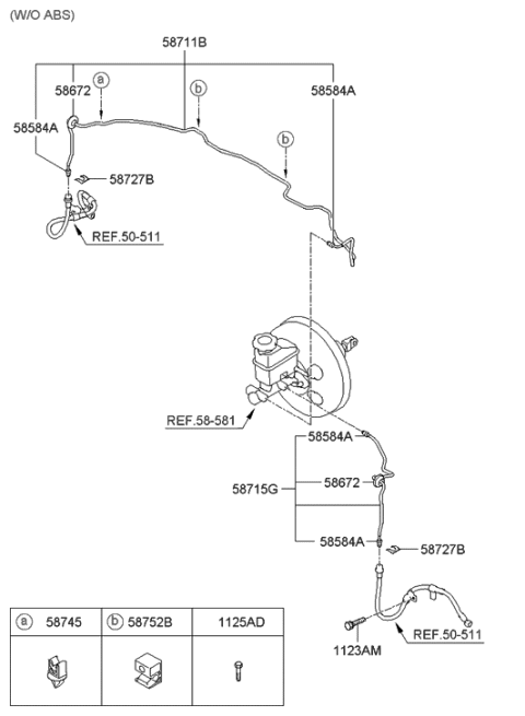 2006 Hyundai Elantra Brake Fluid Line Diagram 1