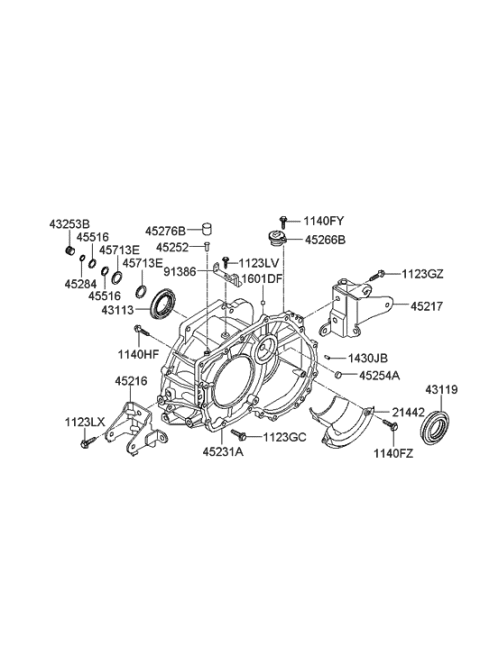 2006 Hyundai Elantra Seal Ring Diagram for 45296-23000