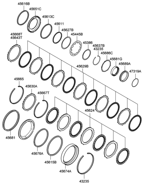 2006 Hyundai Elantra Inner Race-One Way Clutch Diagram for 45681-23000