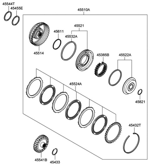 2006 Hyundai Elantra Washer-Thrust Diagram for 45456-23300