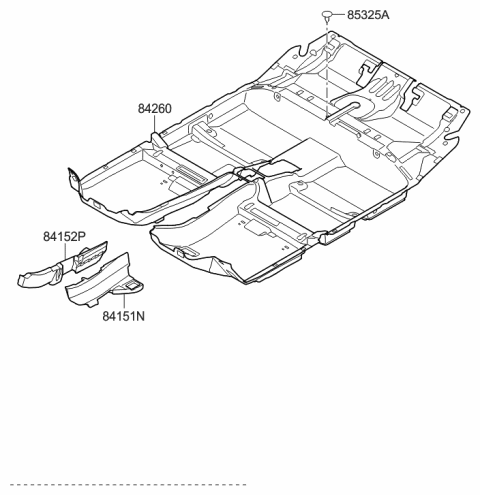 2016 Hyundai Elantra GT Floor Covering Diagram