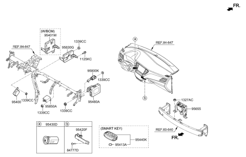 2022 Hyundai Accent Module Assembly-Automatic Transaxle Key Lock Control Diagram for 95850-J0000