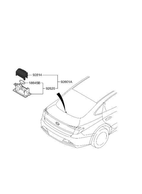 2020 Hyundai Sonata License Plate & Interior Lamp Diagram