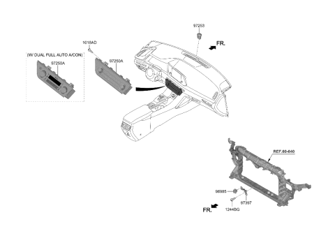 2021 Hyundai Sonata Bracket-Ambient Sensor MTG Diagram for 97281-L0000