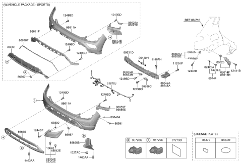 2023 Hyundai Kona Cap-RR Hook Diagram for 86617-J9BA0