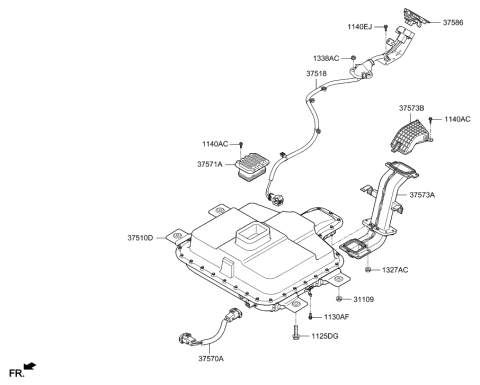 2015 Hyundai Tucson Duct Assembly-Inlet Diagram for 37571-4W000