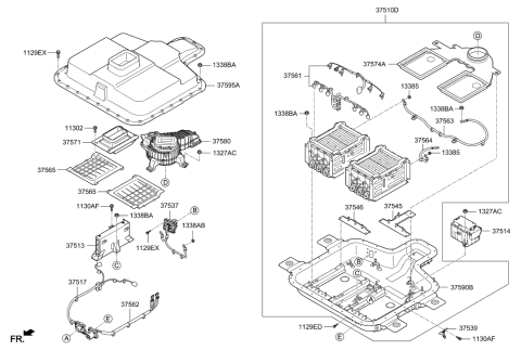 2015 Hyundai Tucson Panel Assembly-Battery Pack Lower Ca Diagram for 37590-4W000