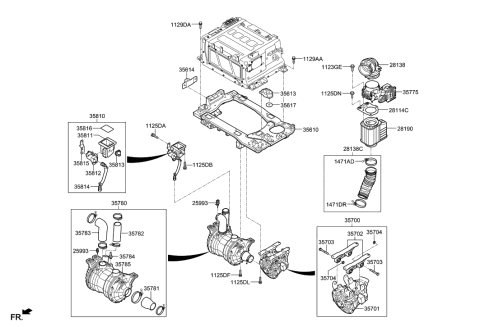 2015 Hyundai Tucson Nut-Air Blower Diagram for 35704-4W000