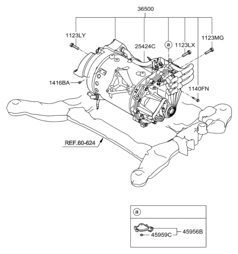 2015 Hyundai Tucson Hose-Traction Motor Inlet Diagram for 25424-4W000