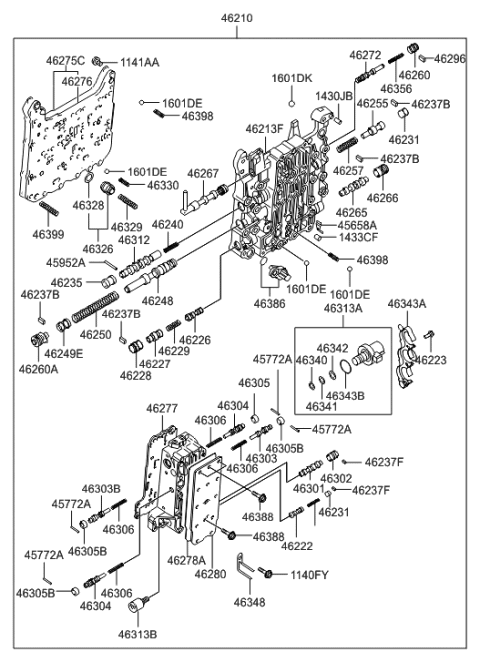 2009 Hyundai Sonata Transmission Valve Body Diagram 2