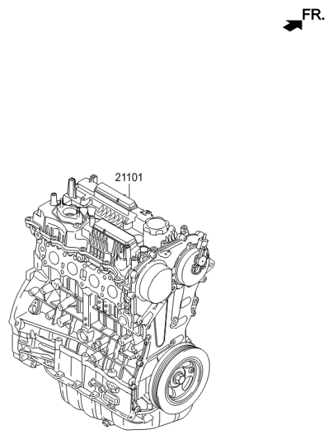 2016 Hyundai Sonata Engine Assembly-Sub Diagram for 164N1-2BU05