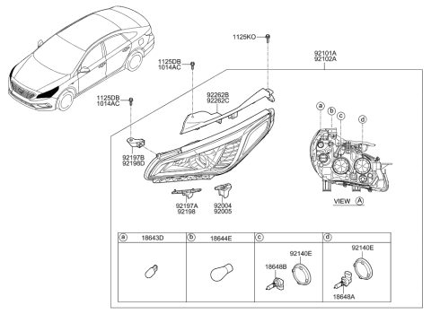 2015 Hyundai Sonata Head Lamp Diagram 1