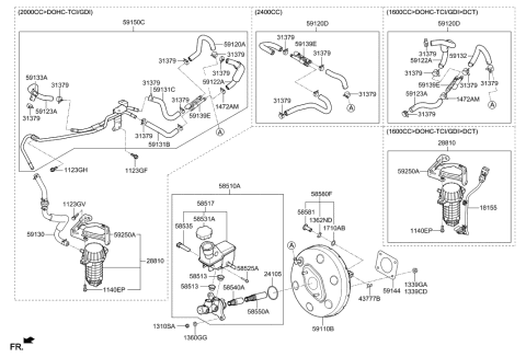 2016 Hyundai Sonata Hose Assembly-Intensifier Diagram for 59120-C2400