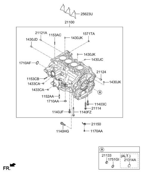 2017 Hyundai Sonata Cylinder Block Diagram 1