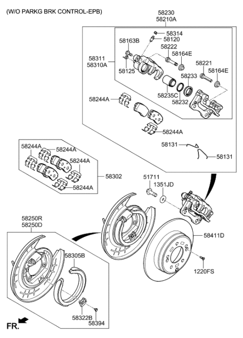 2017 Hyundai Sonata Rear Wheel Brake Diagram 1