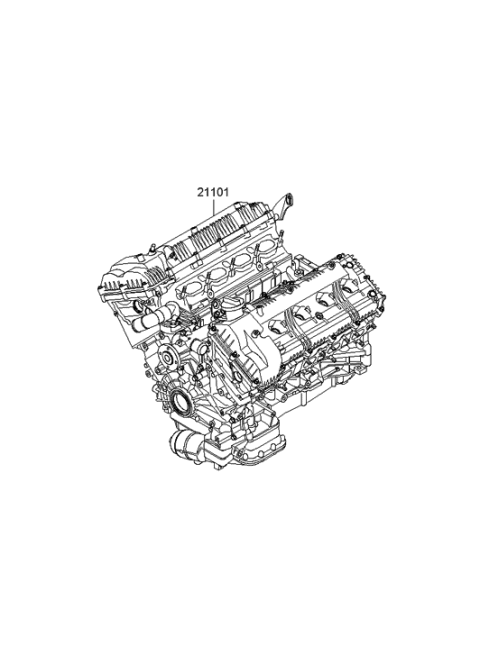 2010 Hyundai Equus Reman Sub Engine Diagram for 1K021-3FU00-HRM