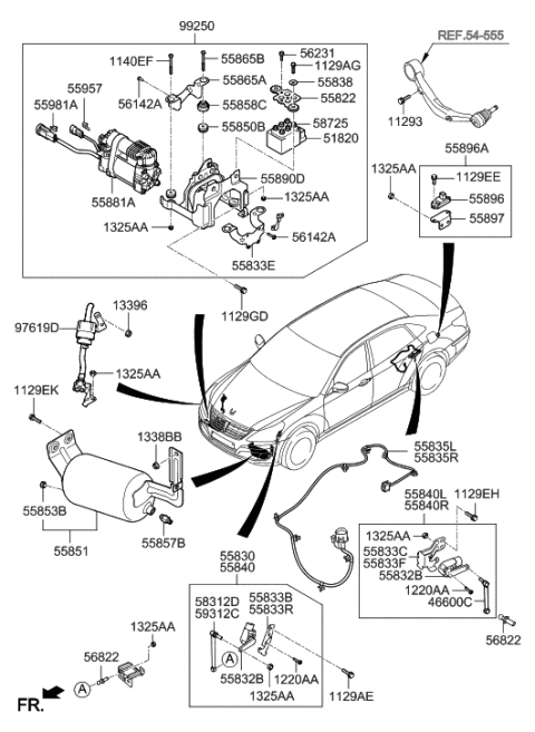 2010 Hyundai Equus Air Suspension Unit Diagram