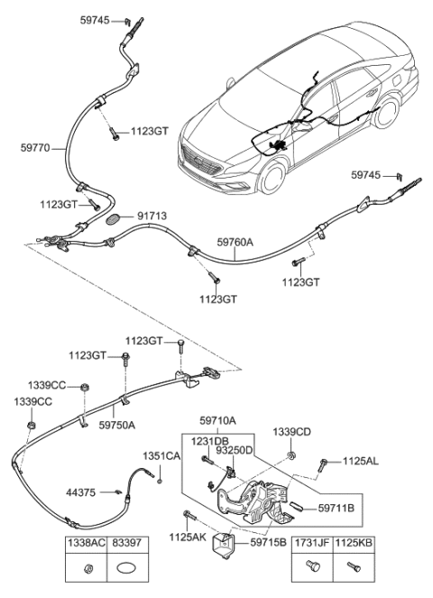 2019 Hyundai Sonata Parking Brake System Diagram