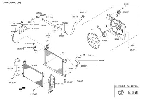 2019 Hyundai Sonata Engine Cooling System Diagram 1