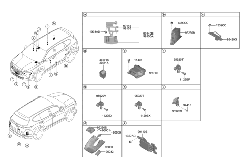 2019 Hyundai Santa Fe Unit Assembly-Rear Corner Radar,LH Diagram for 99140-S2010