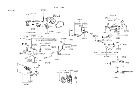 1992 Hyundai Elantra Hose-Cooler Line Suction Diagram for 97763-28151