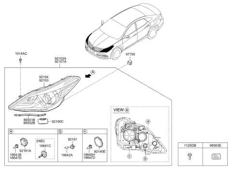 2016 Hyundai Azera Head Lamp Diagram