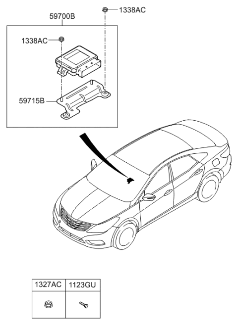 2016 Hyundai Azera Parking Brake System Diagram 2