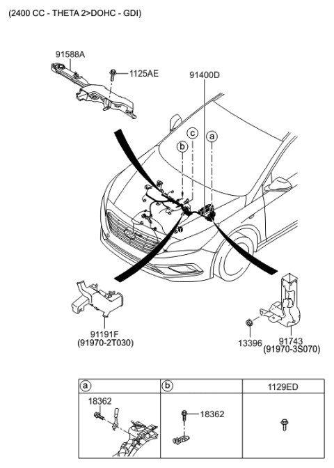 2015 Hyundai Azera Protector-Wiring Diagram for 91971-3V180