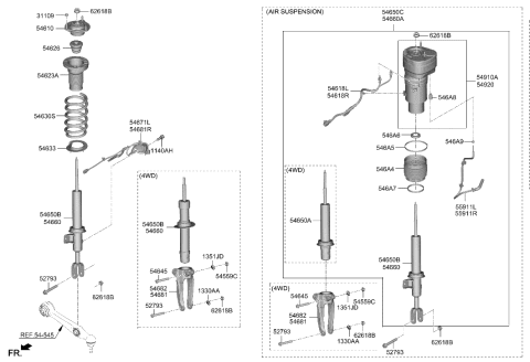 2023 Hyundai Genesis G90 Bolt-Nut Lock Diagram for 52793-3T100
