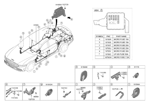 2023 Hyundai Genesis G90 Floor Wiring Diagram
