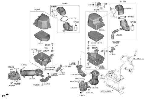2023 Hyundai Genesis G90 Air Cleaner Diagram 1