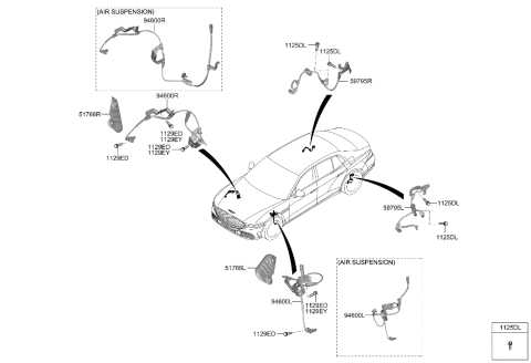 2023 Hyundai Genesis G90 Hydraulic Module Diagram