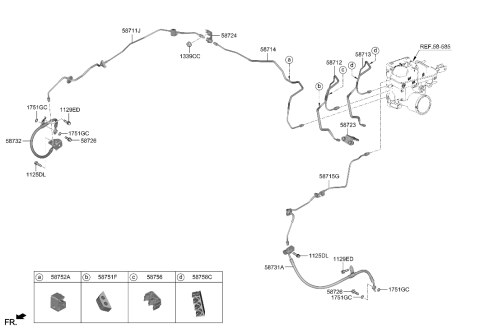 2023 Hyundai Genesis G90 Brake Fluid Line Diagram 1