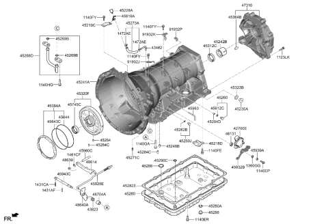 2023 Hyundai Genesis G90 Auto Transmission Case Diagram