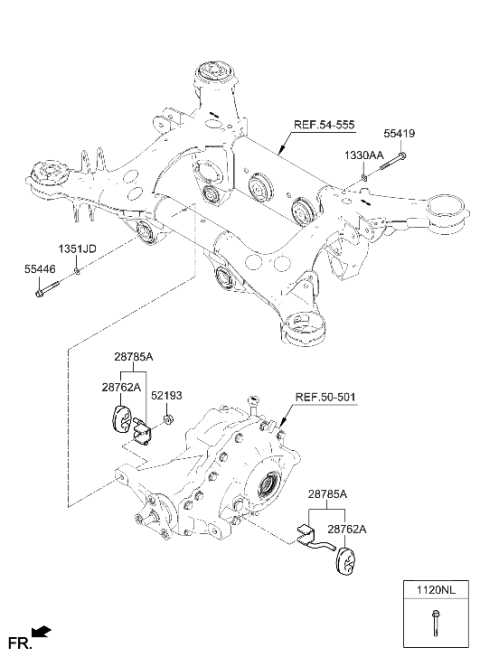 2023 Hyundai Genesis G90 Engine & Transaxle Mounting Diagram 2