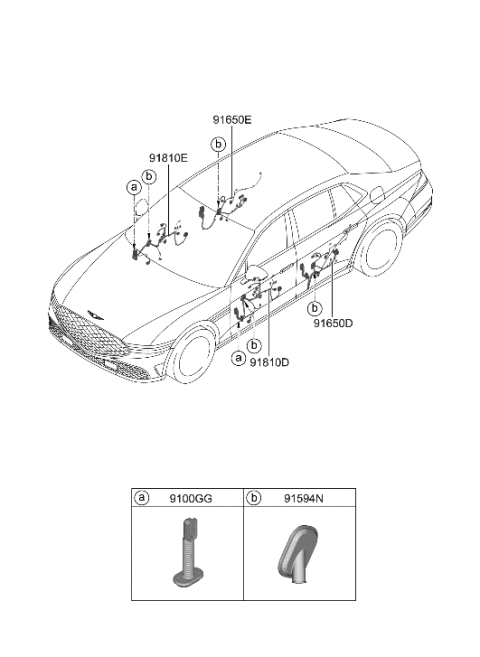 2023 Hyundai Genesis G90 Door Wiring Diagram