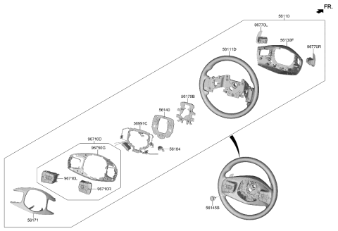 2023 Hyundai Genesis G90 Steering Wheel Diagram