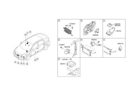 2021 Hyundai Ioniq Unit Assembly-FR View Camera Diagram for 95740-G2700
