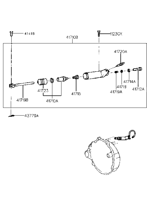 1997 Hyundai Tiburon Clutch Release Cylinder (MTA) Diagram