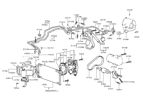1997 Hyundai Tiburon Blower Assembly-Conderser Diagram for 97730-29060