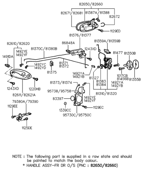 2001 Hyundai Tiburon Locking System Diagram