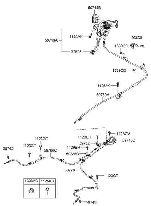 2006 Hyundai Azera Pad-Pedal Diagram for 59711-3L000