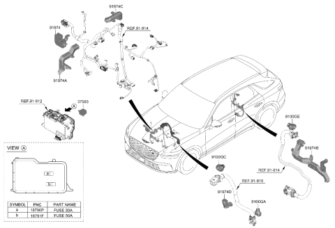 2023 Hyundai Genesis Electrified GV70 Door Wiring Diagram 2